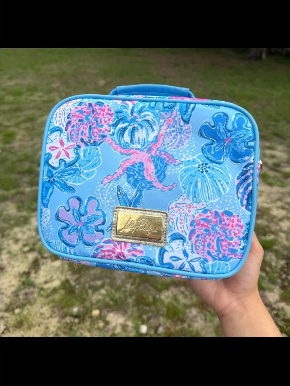 Lilly Pulitzer Blue Floral Bahama Lunch Box Bag Insulated Cooler - New